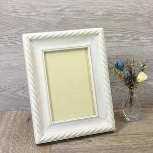 Photo Picture Frame Ornate Wooden White Table Top Display Home Décor 8.5x6.5 in